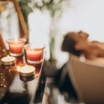woman enjoying spa treatment